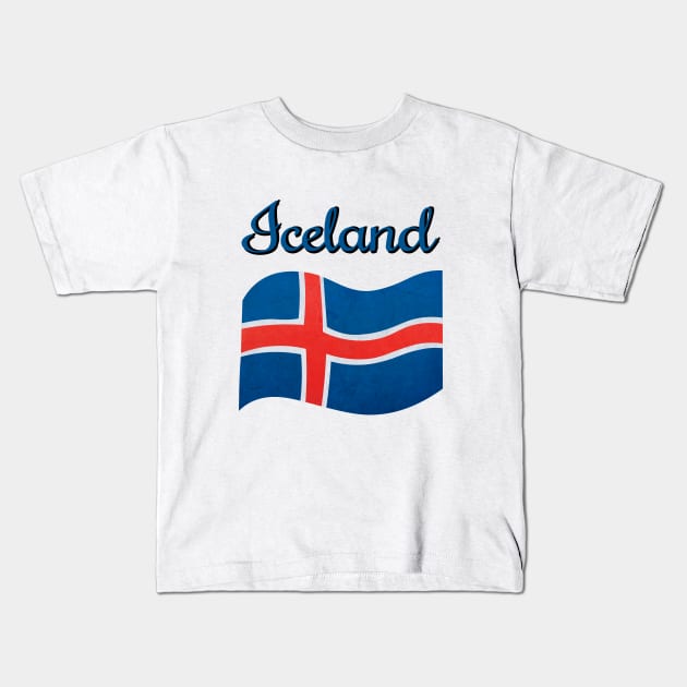 The flag of Iceland Kids T-Shirt by Purrfect